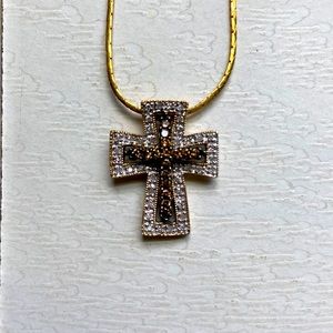 Religious Diamond Cross Pendant 14K